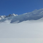 Wildspitze im Winter - Abfahrt über den Taschachferner - rechts der Eisbruch in dem langen S